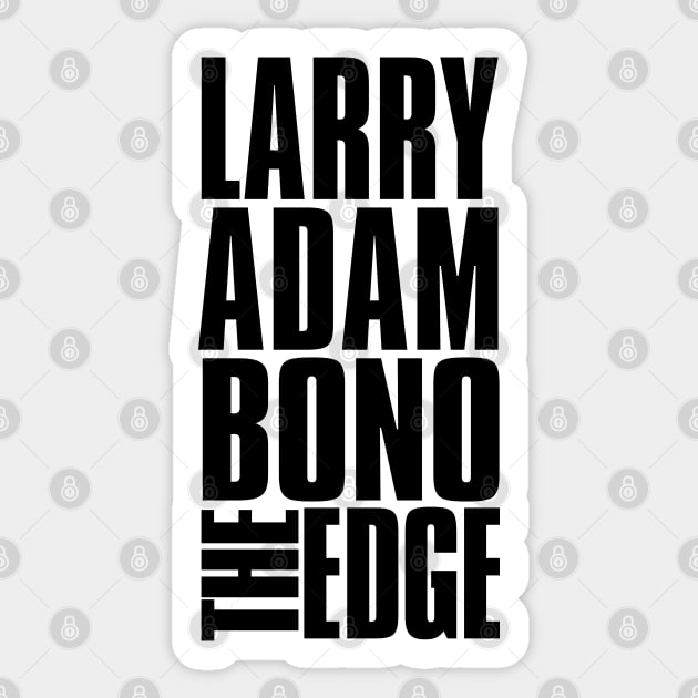 Larry Adam Bono The Edge Sticker by DAFTFISH